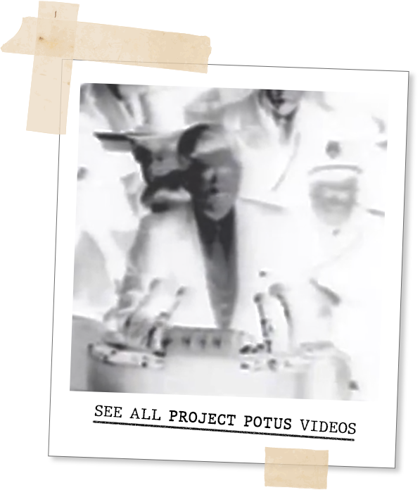 Polaroid of President Kennedy in negative